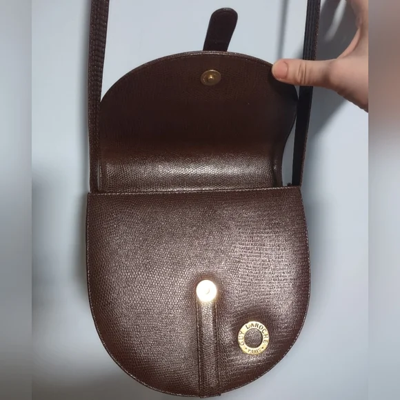 Vintage Designer Guy Laroche Paris Medium Brown Shoulder Bag - Picture 7 of 12